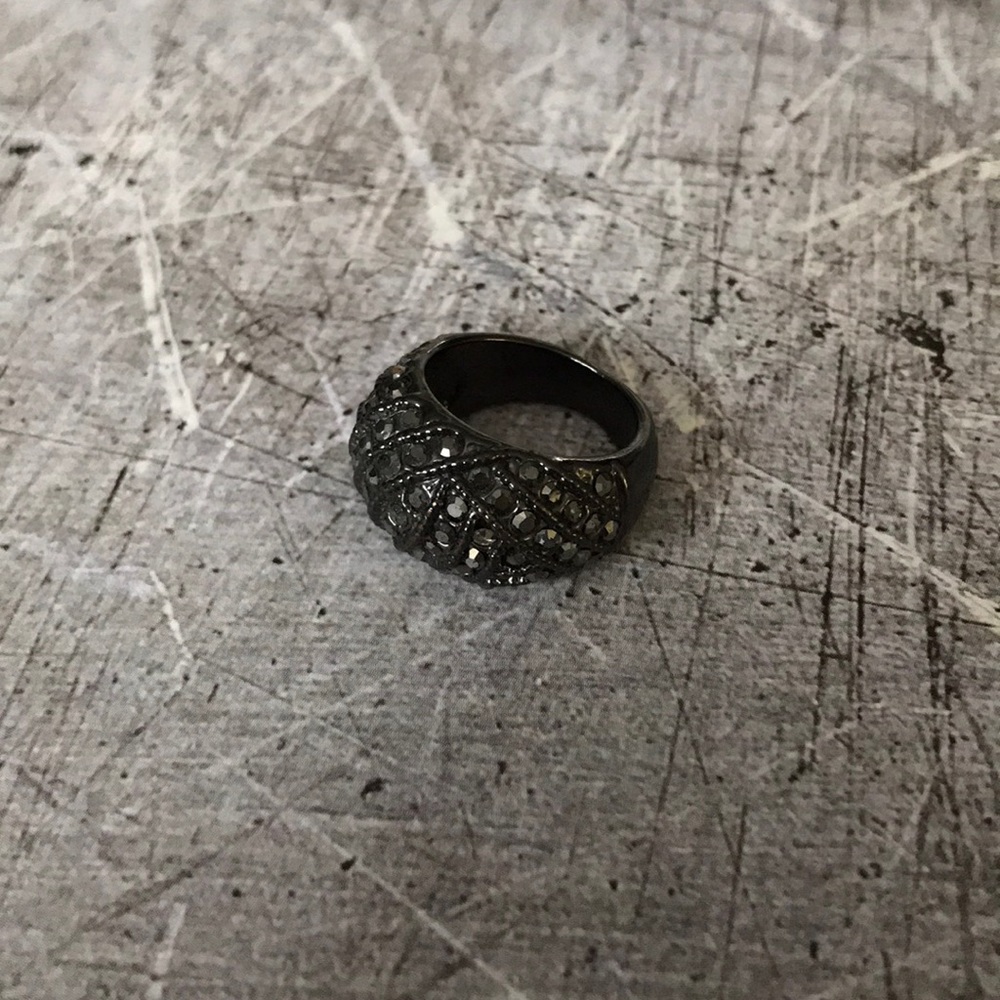 Express Gun Metal Gray Ring Sz 6